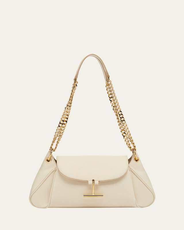 Tara Chain Shoulder Bag in Grain Leather